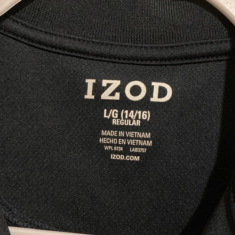 IZOD Men's Dark Blue Polo Shirt - Picture 2 of 5